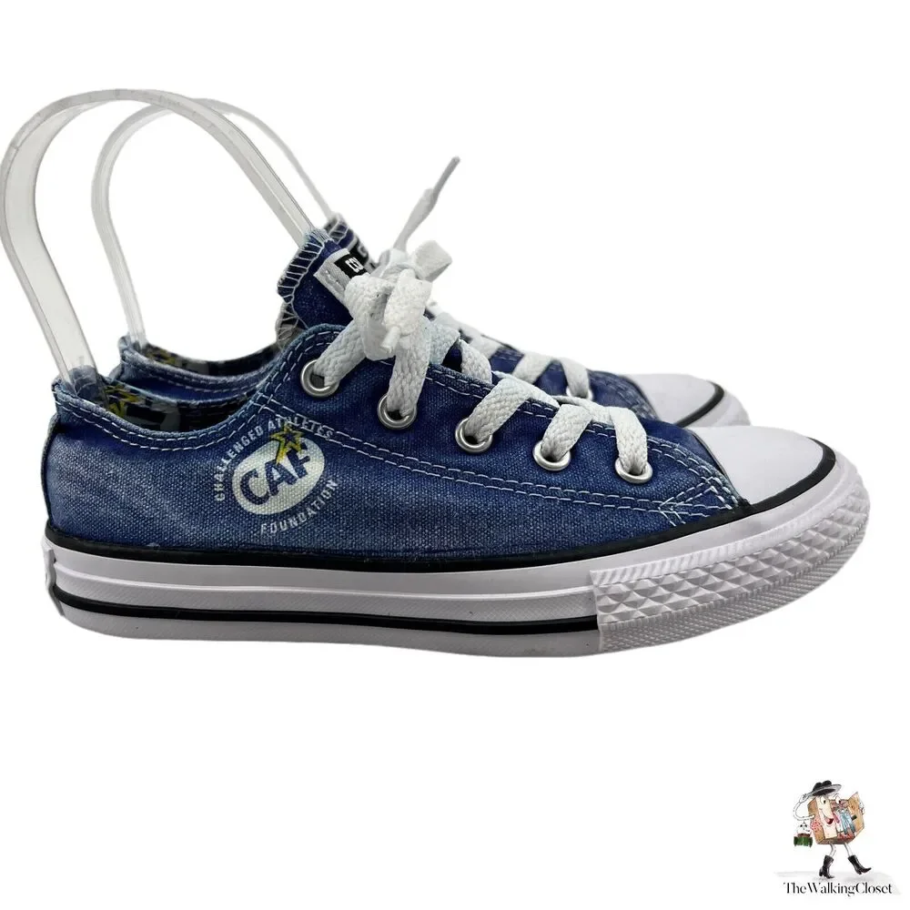 Converse x CAF Foundation Sneakers Youth 1 Blue Denim Chucks Challenged Athletes